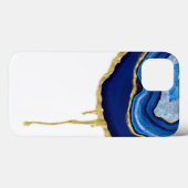 Coques Case-Mate iPhone Sapphire coulant Agate bleu et or (Verso (horizontal))