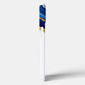 Coques Case-Mate iPhone Sapphire coulant Agate bleu et or (Verso / Droite)