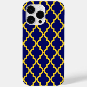 Coque Pour Pour iPhone 14 Pro Max Sapphire Sun : Bleu & Jaune Boho Elégance marocain