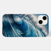 Coques Case-Mate iPhone Sapphire Wave (Verso (horizontal))