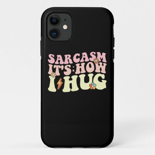Coques Case-Mate iPhone Sarcasme C'est comment j'enlace Groovy Rétro (Dos)