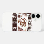 Coques Case-Mate iPhone Sarcastic Overthinker with Coffee and Chaos (Verso (horizontal))