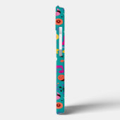 Coques Case-Mate iPhone sarcelle d'hiver de motif de bande dessinée (Verso / Gauche)