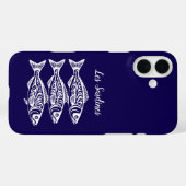 Coques Case-Mate iPhone Sardines-Bleu Hawaïen (Verso (horizontal))