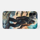 Coques Case-Mate iPhone Sasquatch debout sur la crête surplombant l'océan (Dos (Horizontal))