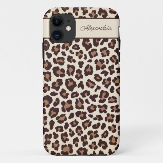 Coques Case-Mate iPhone Sassy Cheetah Imprimer Monogramme (Dos)