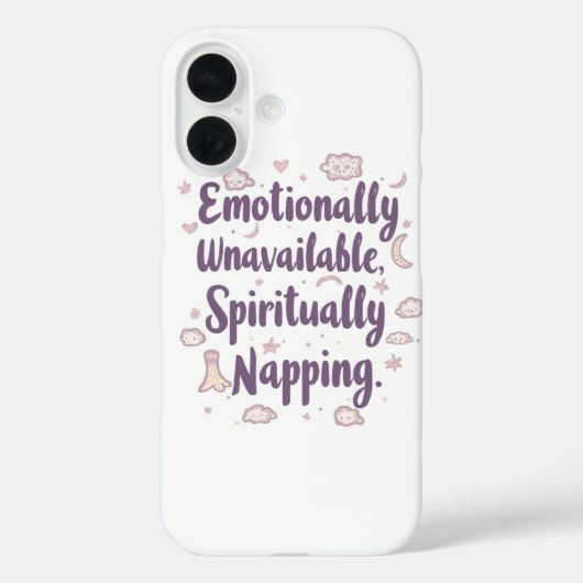 Coques Case-Mate iPhone Sassy Introvert Humor with Cute Clouds (Verso)