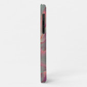 Coques Case-Mate iPhone Satin gris numérique, pêche ou corail vivant (Dos/Gauche)