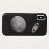 Coques Case-Mate iPhone Saturn Moon Mimas Starry Sky (Dos (Horizontal))