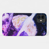 Coques Case-Mate iPhone Saturne se lève planète spatiale pourpre (Dos (Horizontal))