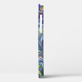 Coques Case-Mate iPhone Sauge vert olive, bleu violet bordeaux abstrait (Verso / Gauche)