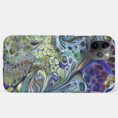 Coques Case-Mate iPhone Sauge vert olive, bleu violet bordeaux abstrait (Dos (Horizontal))