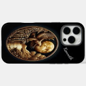 Coques Case-Mate iPhone Saule nocturne et aigle royal (Verso (horizontal))