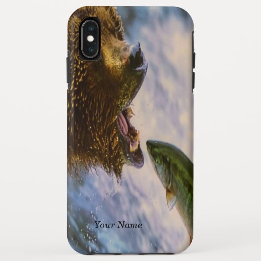 Coques Case-Mate iPhone Saumon à tête d'acier à captation d'ours grizzli (Dos)