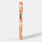 Coques Case-Mate iPhone Saumon Fleur de Lis avec monogramme (Verso / Droite)