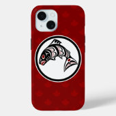 Coques Case-Mate iPhone Saumon haïda d'Amérindien Red Black Art (Verso)
