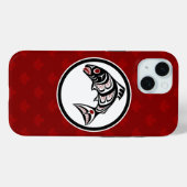 Coques Case-Mate iPhone Saumon haïda d'Amérindien Red Black Art (Verso (horizontal))