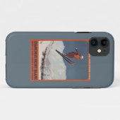 Coques Case-Mate iPhone Saut à skis - affiche olympique de promo de PLM (Dos (Horizontal))