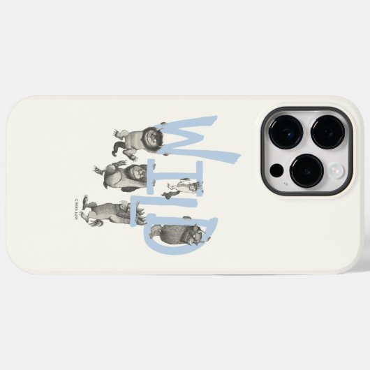 Coques Case-Mate iPhone SAUVAGE | Wild Things et Max - Bleu (Verso (horizontal))