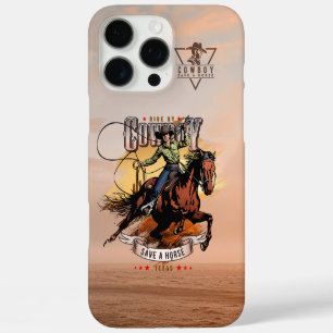 Coques iPhone 16 Pro Max Sauve un cheval, monte un cowboy
