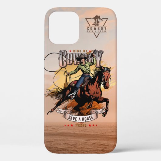 Coques Case-Mate iPhone Sauve un cheval, monte un cowboy | (Verso)