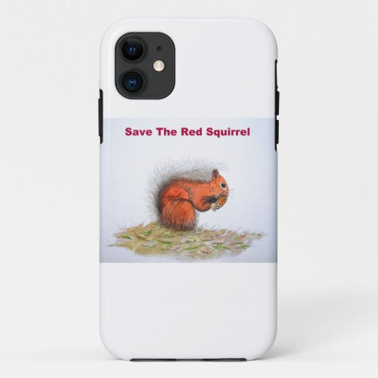 Coques Case-Mate iPhone Sauvez l'écureuil rouge (Dos)
