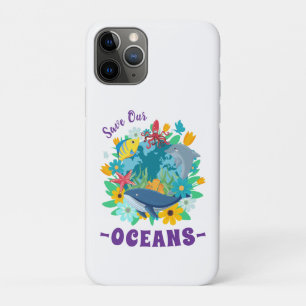 Case-Mate iPhone Case Sauvez nos océans Fleur Baleine Conception Colorée