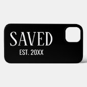 Coques Case-Mate iPhone Saved Est Established Black Caps Christian (Verso (horizontal))