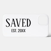 Coques Case-Mate iPhone Saved Est Established Black Caps Christian (Verso (horizontal))