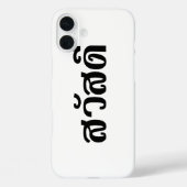 Coques Case-Mate iPhone Sawatdee / Hello ~ Thaïlande / Script en thaï (Verso)