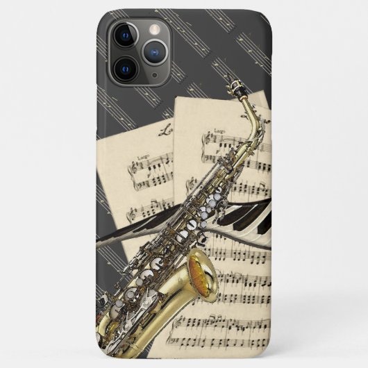 Coques Case-Mate iPhone Saxophone et musique de piano (Dos)
