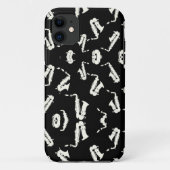 Coques Case-Mate iPhone Saxophone Jazz Noir Et Blanc Motif (Dos)
