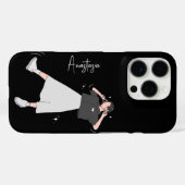 Coques Case-Mate iPhone "Say Cheese" Aesthétique fille personnalisable (Verso (horizontal))