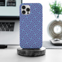 Sayagata motif, japonais, violet et bleu