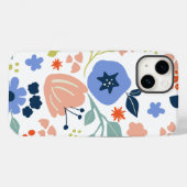 Coques Case-Mate iPhone Scandi moderne floral (Verso (horizontal))