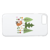 Coques Case-Mate iPhone Scandinavian Style Fox Flowers Trees Illustration (Dos (Horizontal))