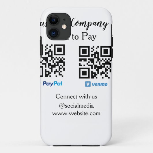 Coques Case-Mate iPhone Scanner pour payer le code q r paypal venmo ajoute (Dos)