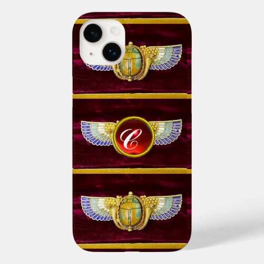 COQUES Case-Mate iPhone SCARABE À FEU ÉGYPTIENNE ANTIQUE /BOÎTE À DENRÉES  (Verso)