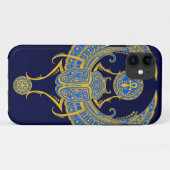 Coques Case-Mate iPhone Scarabée à ailes par Egyptien, bleu (Dos (Horizontal))