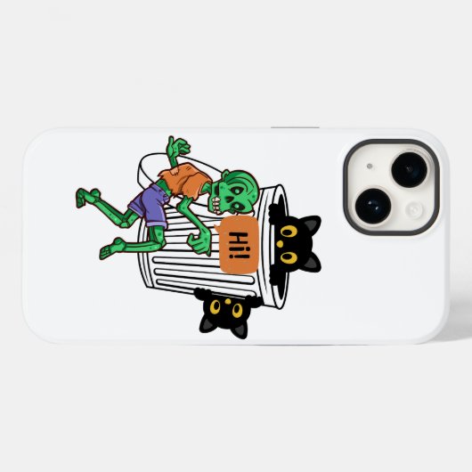 Coques Case-Mate iPhone Scaredy Cat Halloween (Verso (horizontal))
