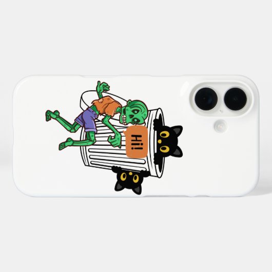 Coques Case-Mate iPhone Scaredy Cat Halloween (Verso (horizontal))