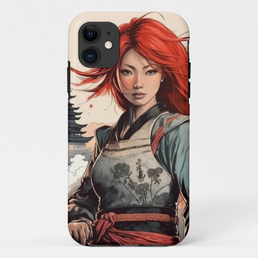 Coques Case-Mate iPhone Scarlet Blossom Samurai (Dos)