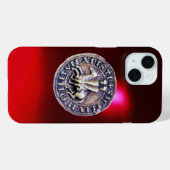 Coques Case-Mate iPhone SCEAU DES CHEVALIERS MODÈLE Bourgogne rouge (Verso (horizontal))