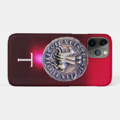 Coques Case-Mate iPhone SCEAU DES CHEVALIERS MODÈLE MONOGRAMME Bourgogne (Dos (Horizontal))