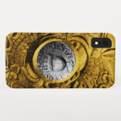Coques Case-Mate iPhone SCEAU DES CHEVALIERS MODÈLE or jaune (Dos (Horizontal))