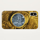 Coques Case-Mate iPhone SCEAU DES CHEVALIERS MODÈLE or jaune (Dos (Horizontal))