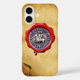 Coques iPhone 16 SCEAU DU MODÈLE DE CHEVALIERS Parchemin de cire
