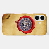Coques Case-Mate iPhone SCEAU DU MODÈLE DE CHEVALIERS Parchemin de cire (Verso (horizontal))