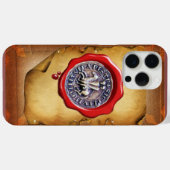 Coques Case-Mate iPhone SCEAU DU MODÈLE DE CHEVALIERS Parchemin de cire (Verso (horizontal))