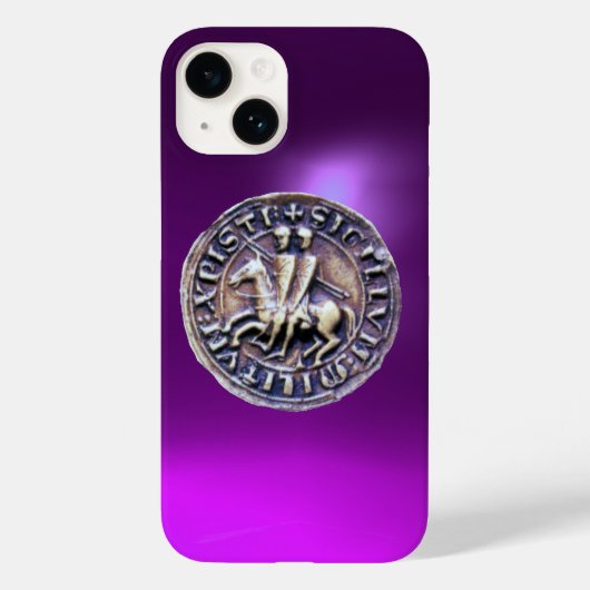 Coques Case-Mate iPhone SCEAU DU MODÈLE DE CHEVALIERS violet (Verso)